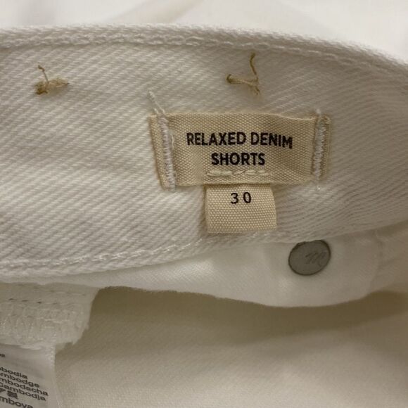 Madewell Relaxed Denim Shorts in Tile White Women’s Size 30 - Picture 9 of 14